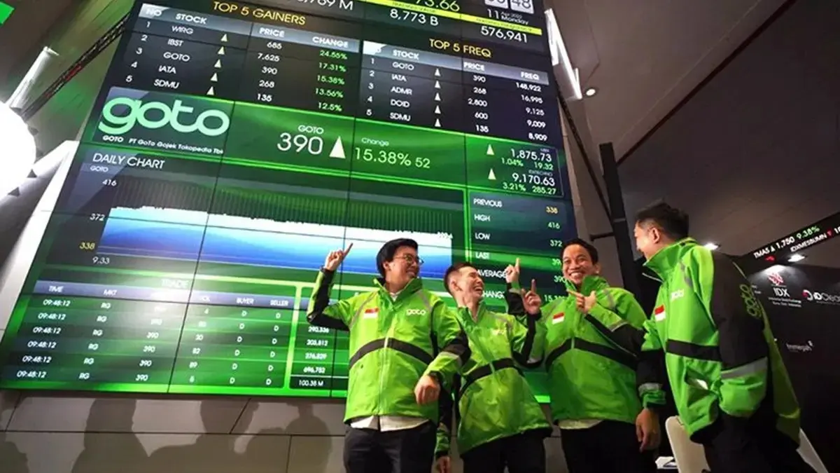 Saham GOTO Rebound, Nilai Transaksi Tembus Rp 3,06 Triliun Sepekan